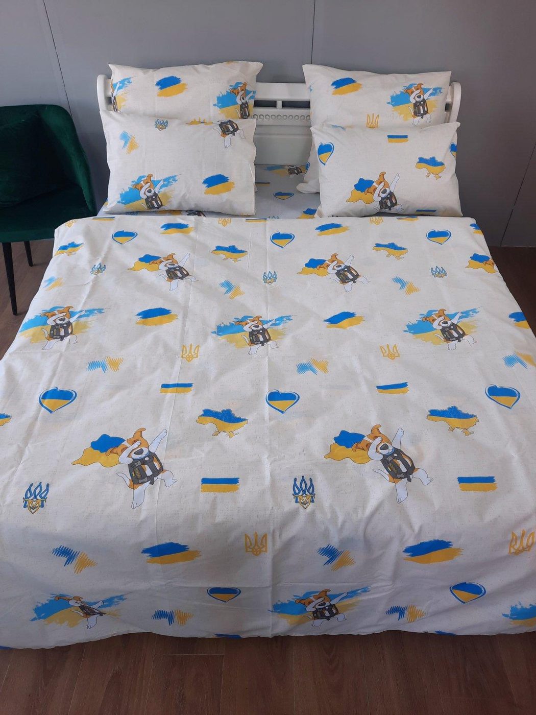 Комплект постільної білизни «Пес патрон беж» (бязь Голд Люкс)